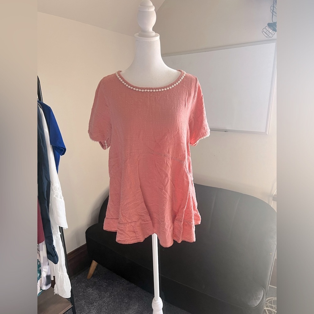 3/$15 Crew Neck Tee With Details
